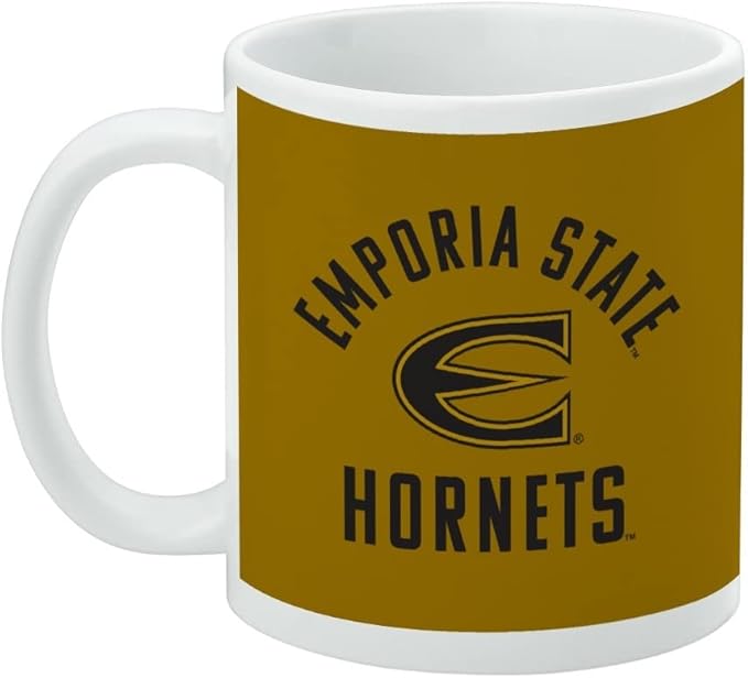 Emporia State University Hornets Ceramic Coffee Mug, Novelty Gift Mugs for Coffee, Tea and Hot Drinks, 11oz, White