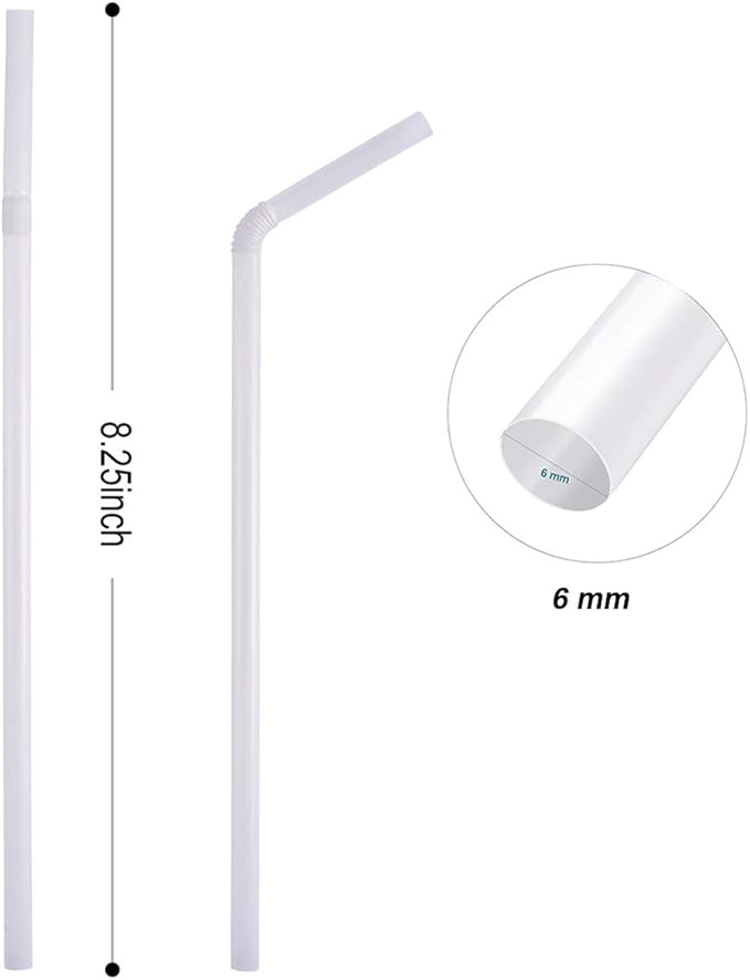 100 Count 100% Plant-Based Compostable PLA Straws - Plasticless Biodegradable Flexible Drinking Straws- A Fantastic Eco Friendly Alternative to Plastic Straw