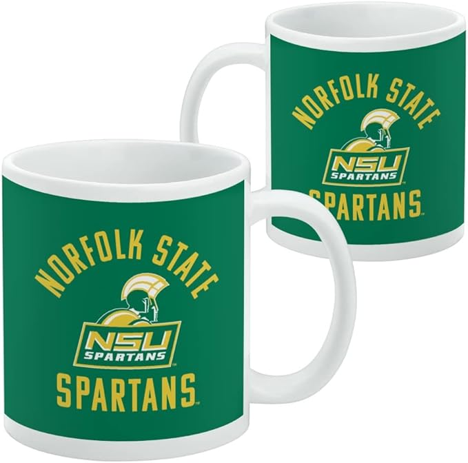 Norfolk State University Spartans Logo Ceramic Coffee Mug, Novelty Gift Mugs for Coffee, Tea and Hot Drinks, 11oz, White