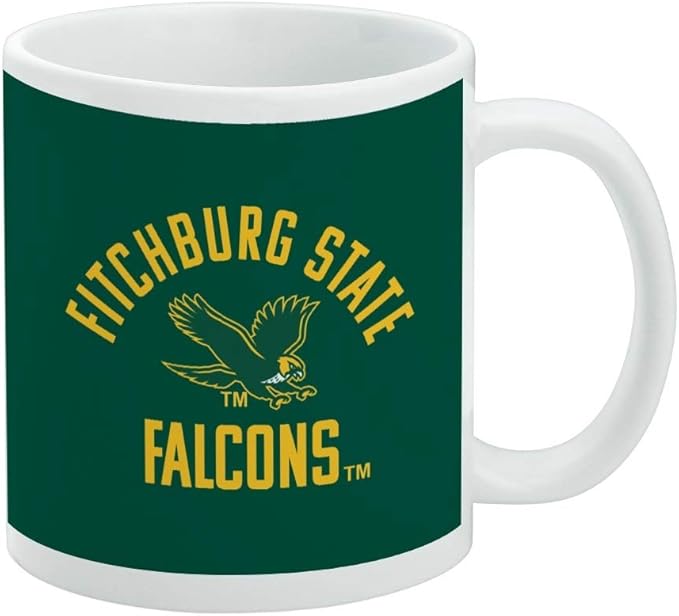 Fitchburg State University Falcons Ceramic Coffee Mug, Novelty Gift Mugs for Coffee, Tea and Hot Drinks, 11oz, White
