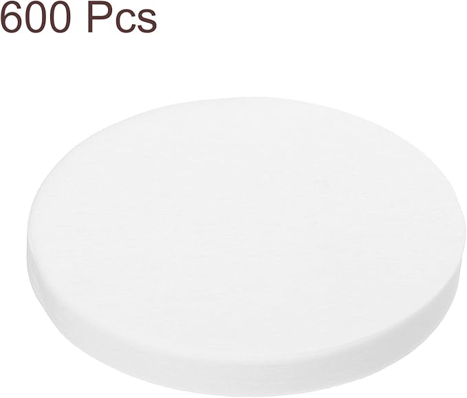 uxcell 600Pcs Coffee Filters, 53mm Disposable Round Paper Filter White for Home Office Use Pour Over and Drip Coffee Maker