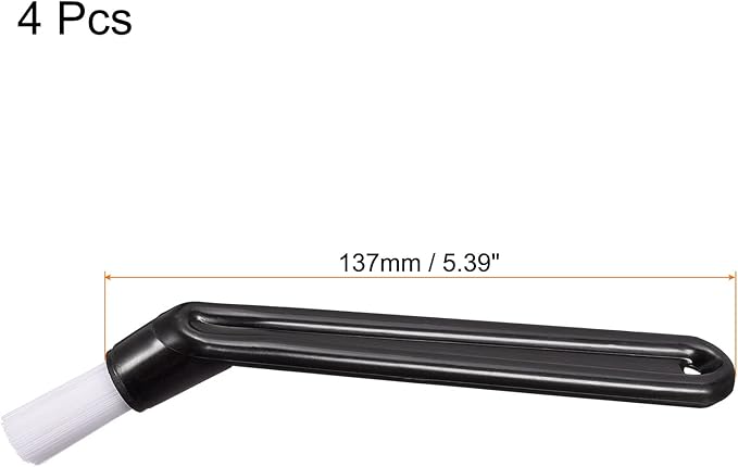 MECCANIXITY Coffee Machine Brush, 5.39" Length Nylon Head Black for Cleaning Espresso Machines, Grinders Pack of 4