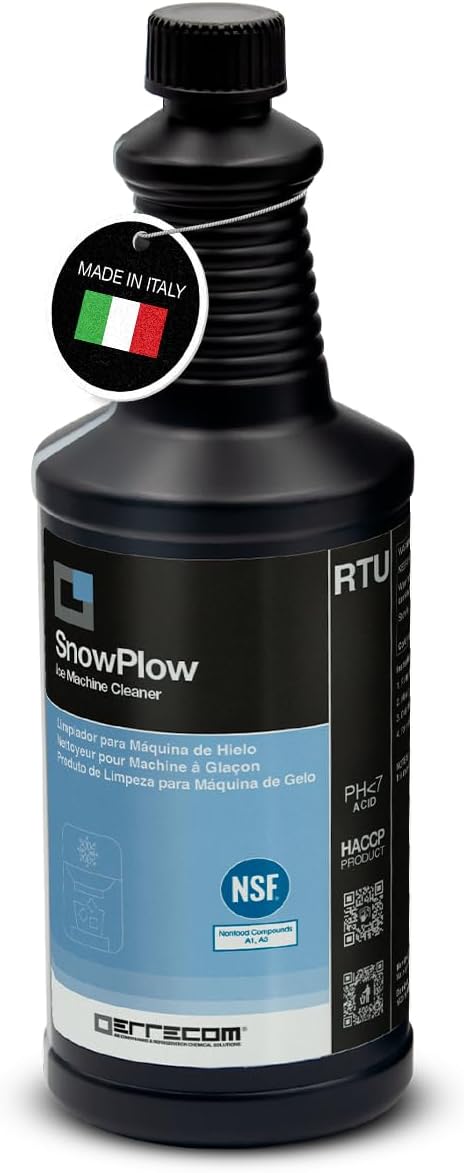 ERRECOM Snowplow, Ice Machine Cleaner and Descaler, NSF Registered (A1, A3), 34 fl oz Bottle (1 L)