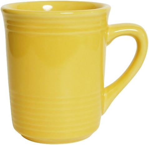 Tuxton China CSM-085 Gala Mug, 8 oz., 3" Diameter x 3-7/8"H, Microwave and Dishwasher Safe, Oven Proof, Fully Vitrified, Ceramic, TuxCare, DuraTux, Concentrix, Saffron, Pack of 24