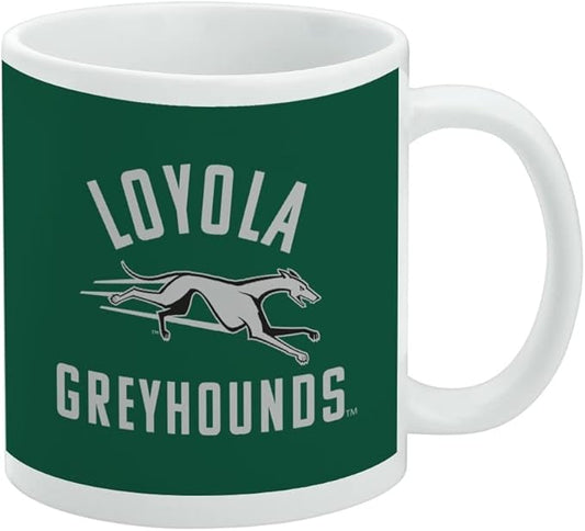 Loyola University Maryland Greyhounds Logo Ceramic Coffee Mug, Novelty Gift Mugs for Coffee, Tea and Hot Drinks, 11oz, White