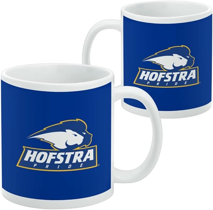 Hofstra University Lions Logo Ceramic Coffee Mug, Novelty Gift Mugs for Coffee, Tea and Hot Drinks, 11oz, White