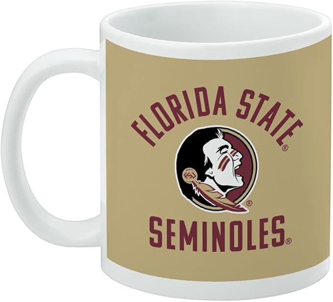 Florida State Seminoles Ceramic Coffee Mug, Novelty Gift Mugs for Coffee, Tea and Hot Drinks, 11oz, White