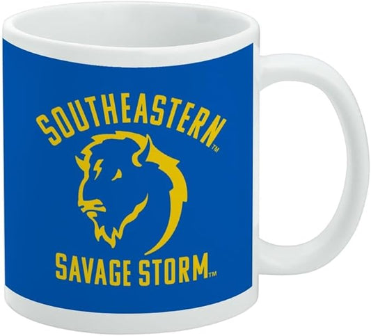 Southeastern Oklahoma State University Savage Storm Logo Ceramic Coffee Mug, Novelty Gift Mugs for Coffee, Tea and Hot Drinks, 11oz, White