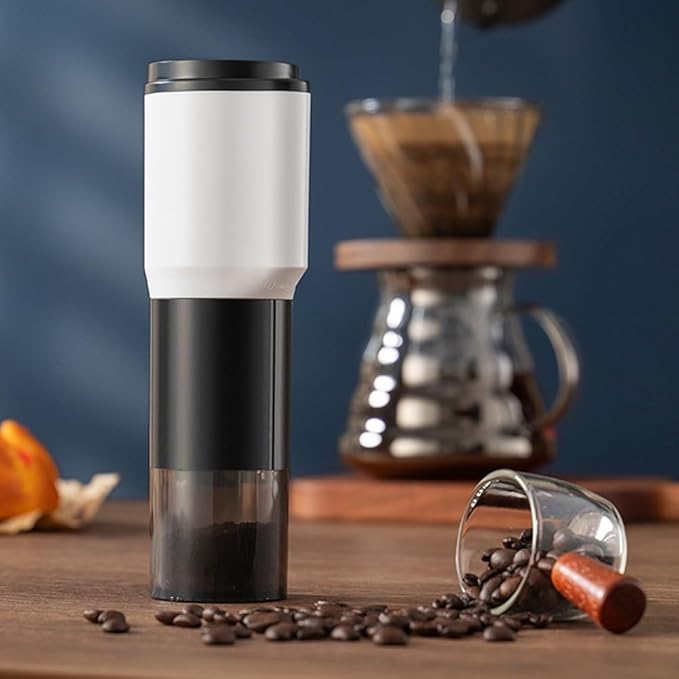 Adjustable electric portable coffee grinder for coffee beans and spices, compact and lightweight for fresh For grinding anywhere, anytime (electric)