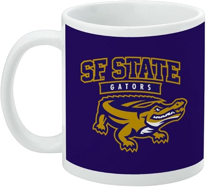 San Francisco State Gators Logo Ceramic Coffee Mug, Novelty Gift Mugs for Coffee, Tea and Hot Drinks, 11oz, White