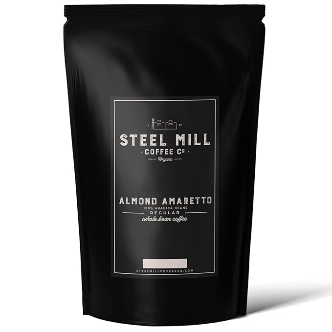 Steel Mill Coffee Co. Blueberry Crumble Flavored Coffee – Whole Bean – Medium Roast – 100% Arabica Beans – Vegan – Sugar-Free – Gluten-Free – Gourmet Coffee – 12oz Bag