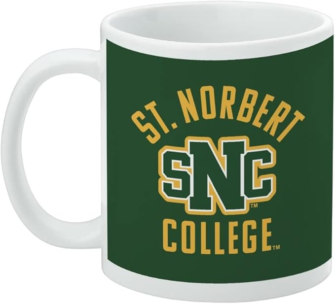 St. Norbert College Green Knights Logo Ceramic Coffee Mug, Novelty Gift Mugs for Coffee, Tea and Hot Drinks, 11oz, White
