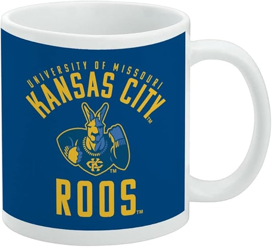 University of Missouri - Kansas City Kangaroos Logo Ceramic Coffee Mug, Novelty Gift Mugs for Coffee, Tea and Hot Drinks, 11oz, White