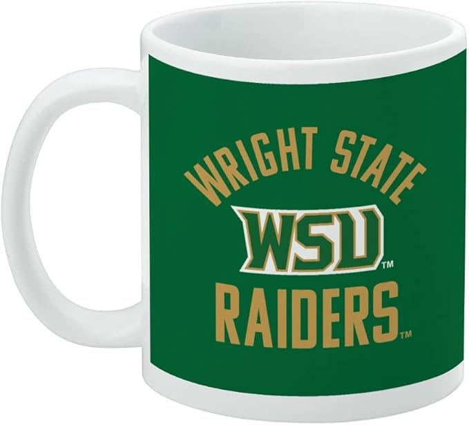 Wright State Raiders Ceramic Coffee Mug, Novelty Gift Mugs for Coffee, Tea and Hot Drinks, 11oz, White