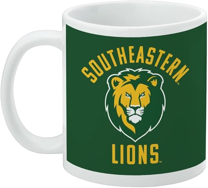Southeastern Louisiana University Lions Logo Ceramic Coffee Mug, Novelty Gift Mugs for Coffee, Tea and Hot Drinks, 11oz, White