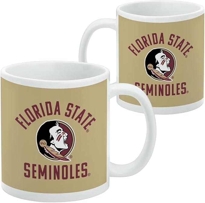 Florida State Seminoles Ceramic Coffee Mug, Novelty Gift Mugs for Coffee, Tea and Hot Drinks, 11oz, White