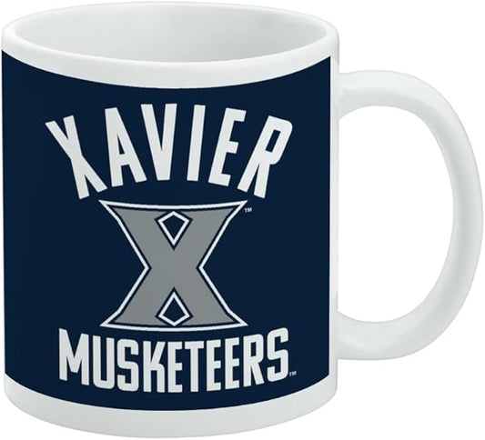 Xavier University Musketeers Logo Ceramic Coffee Mug, Novelty Gift Mugs for Coffee, Tea and Hot Drinks, 11oz, White