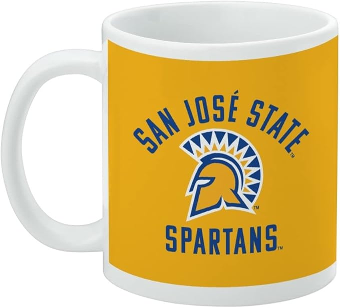 San Jose State University Spartans Logo Ceramic Coffee Mug, Novelty Gift Mugs for Coffee, Tea and Hot Drinks, 11oz, White