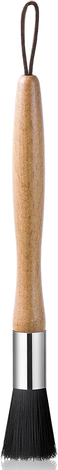 Coffee Brush Espresso Maker Coffee Brush With Wooden Handle Natural Boar Bristles Machine Cleaner Tool For Home Kitchen Barista With Hanging Loop