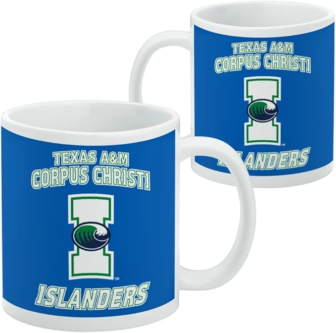 Texas A&M -Corpus Christi Islanders Ceramic Coffee Mug, Novelty Gift Mugs for Coffee, Tea and Hot Drinks, 11oz, White