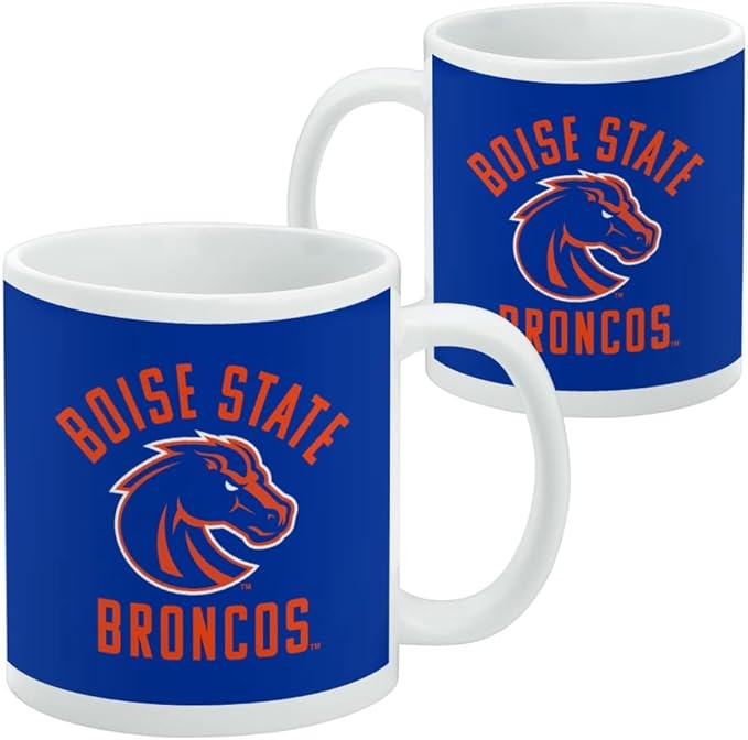 Boise State University Broncos Logo Ceramic Coffee Mug, Novelty Gift Mugs for Coffee, Tea and Hot Drinks, 11oz, White
