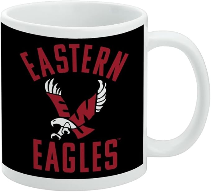 Eastern Washington University Eagles Ceramic Coffee Mug, Novelty Gift Mugs for Coffee, Tea and Hot Drinks, 11oz, White