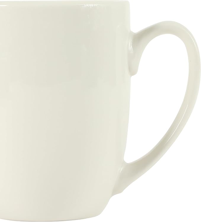 Gibson Home Great Essentials 16 Ounce Porcelain Coffee Mugs - Set of 6 - Cups for Latte, Hot Tea, Cappuccino, Mocha, Espresso, Cocoa