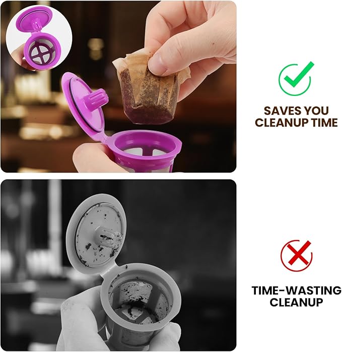 Pro Mael Disposable K Cup Filters with Lid, Coffee Filter Paper for Keurig Brewers Single Serve 1.0 and 2.0, Use with Reusable K Cup Pods, White (100-Count)