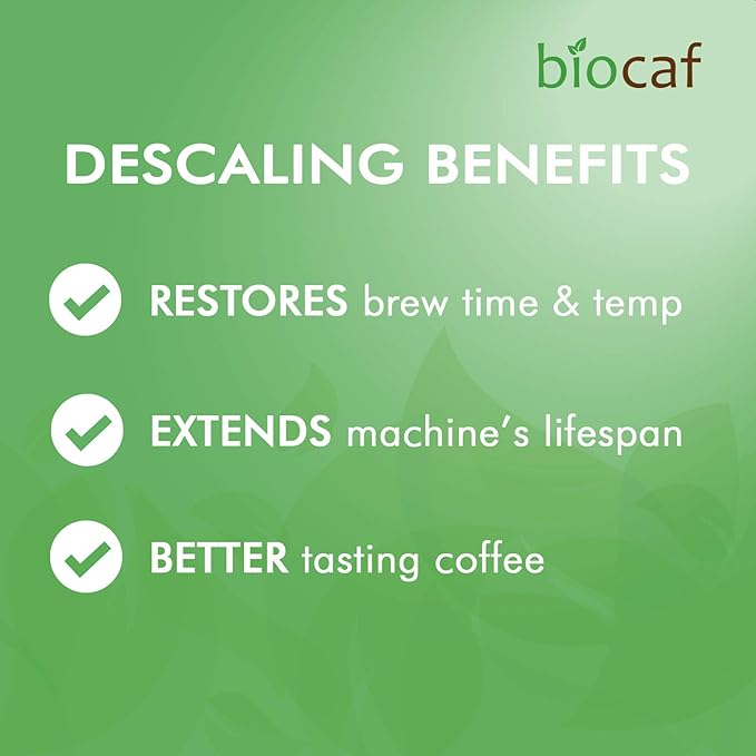 Urnex Full Circle Espresso Machine - 2 Single Use Packets - Descaling Powder Safe On Keurig Delonghi Nespresso Ninja Hamilton Beach Mr Coffee Braun