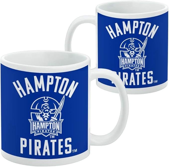 Hampton University Pirates Ceramic Coffee Mug, Novelty Gift Mugs for Coffee, Tea and Hot Drinks, 11oz, White