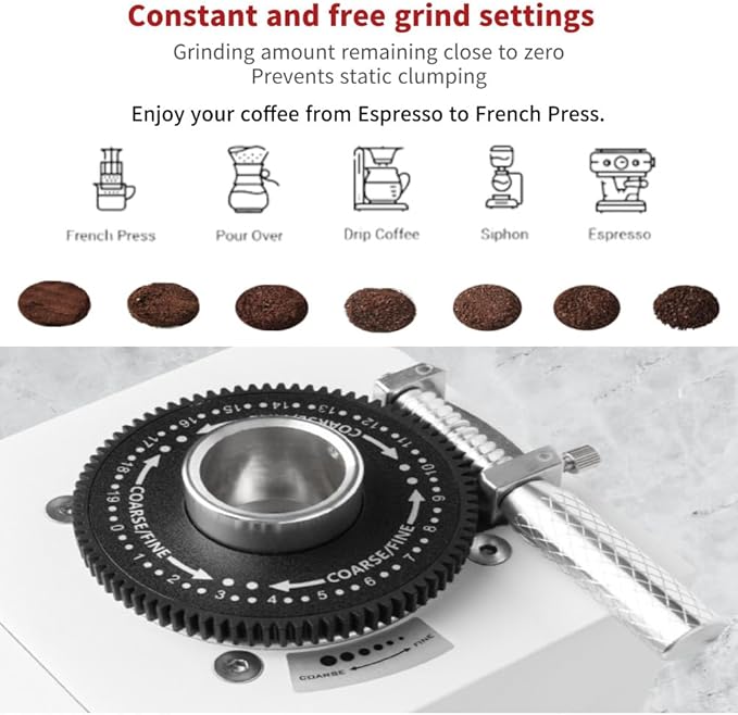 Urbanic 090 Electric Coffee Grinder (110~220v) / straight Titanium burr 60mm / (black) / (Made in Korea), 125*125*39(mm)