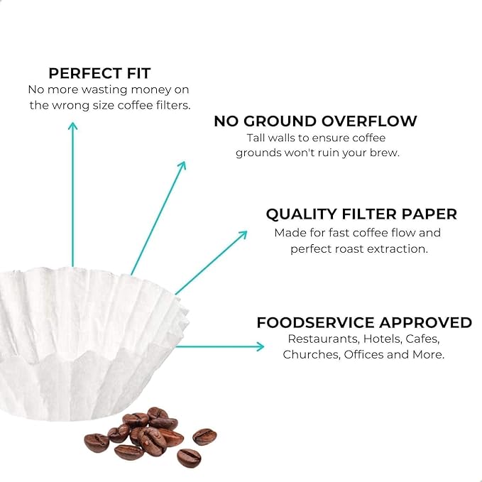 Basket Coffee Filters 700 Count – Disposable Coffee Filter Paper for 8–12 Cup Coffee Makers | Fits Most Basket-Style Coffee Machines | No Mess, Smooth Brew for Light, Medium & Dark Roast