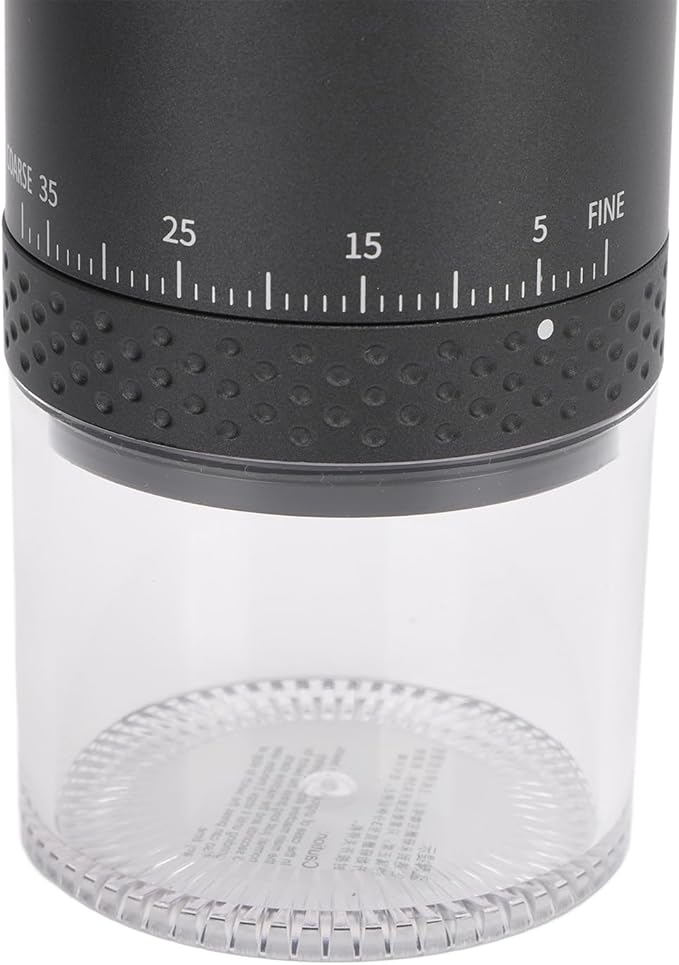 Coffee Bean Grinder, USB Quick Charging Coffee Grounder Removable Chamber for Travel (Black)