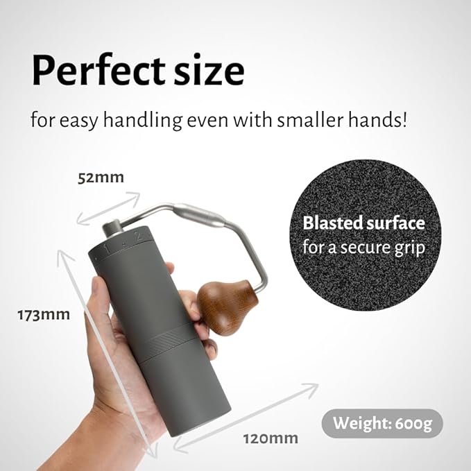 1Zpresso X-Ultra Manual Coffee Grinder-Pacific Blue, Well-built Sturdy Metal Body, Assembly Stainless Steel Burr, Numerical External Setting, Magnet Catch Cup, Faster Grind Efficiency Portable Mill…