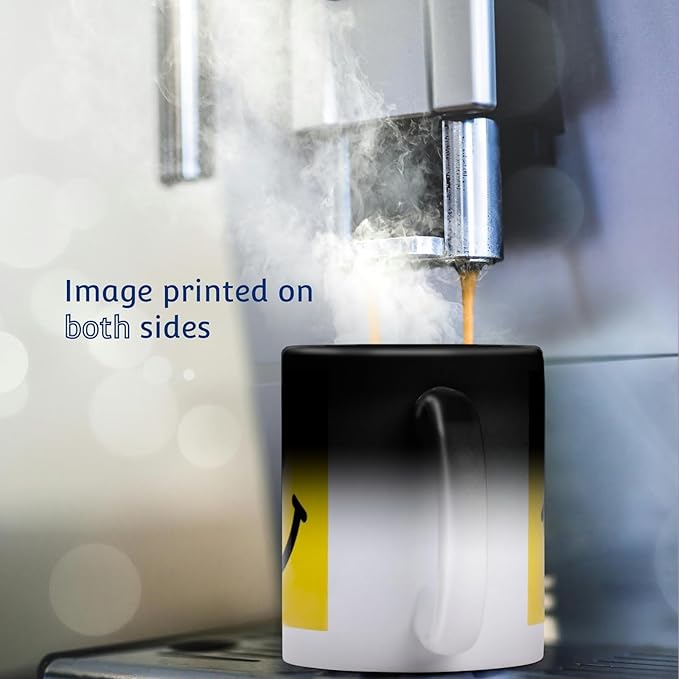 Custom Magic Mug Color Changing 11oz - Heat Activated Personalized Coffee Mug - Black to White Reveal Design Both Sides - Unique Gift