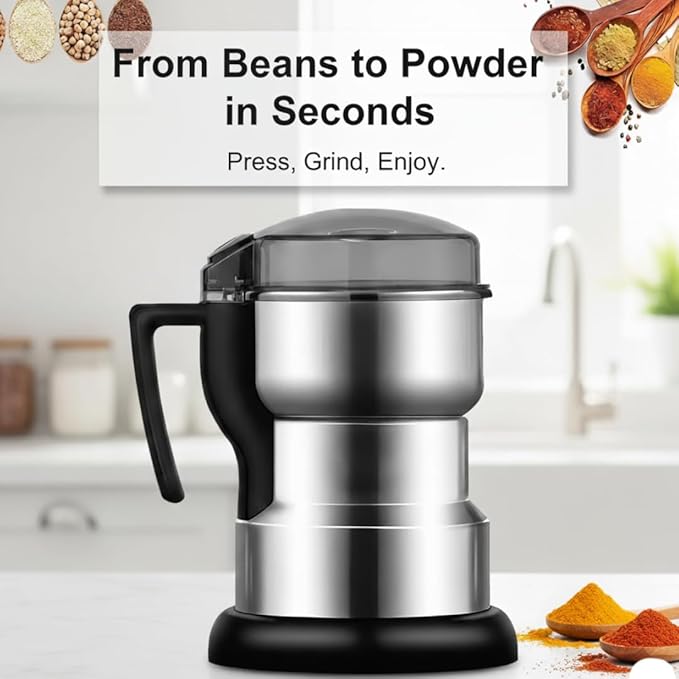 Espresso Bean Coffee Grinder Manual Electric for kitchen | Coffee Grinders for Home Use | Burr Herb Salt Spice Blender Black Pepper Mill Grinder | Coffee Lover Gifts | coffee-grinder | Seed Grinder