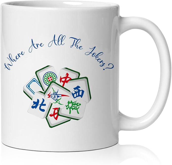 Chinese Mah Jong Tiles mug, Mahjong Player Gifts for women, Gifts for Mahjong Lovers Coffee Tea Mug 11 oz