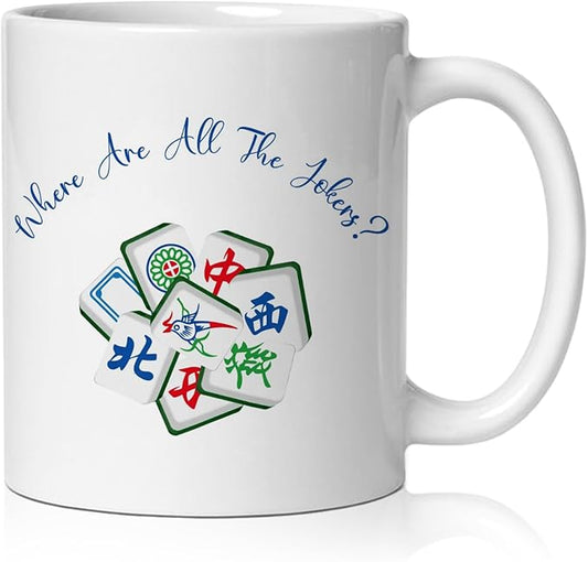 Chinese Mah Jong Tiles mug, Mahjong Player Gifts for women, Gifts for Mahjong Lovers Coffee Tea Mug 11 oz