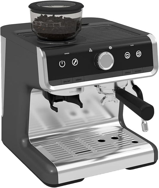 20 Bar Espresso Machine For Home Barista, Coffee Espresso Machine for Cappuccino, Latte, Automatic Espresso Maker with Milk Frother Steam Wand, PID Temp Control, 95OZ Water Tank,Gray