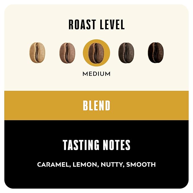BLK & Bold Whole Bean Coffee, Rise & GRND Premium Medium Roast, 100% Arabica Beans, 12 oz Bag (2 Pack)
