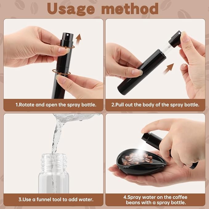 Coffee Bea n Dosing Cup and Spray Bottle Set,Ceramic Espresso Accessories Kit with Static Reducing Sprayer for Cafe, Home Use, Barista-Approved Dosing Tools