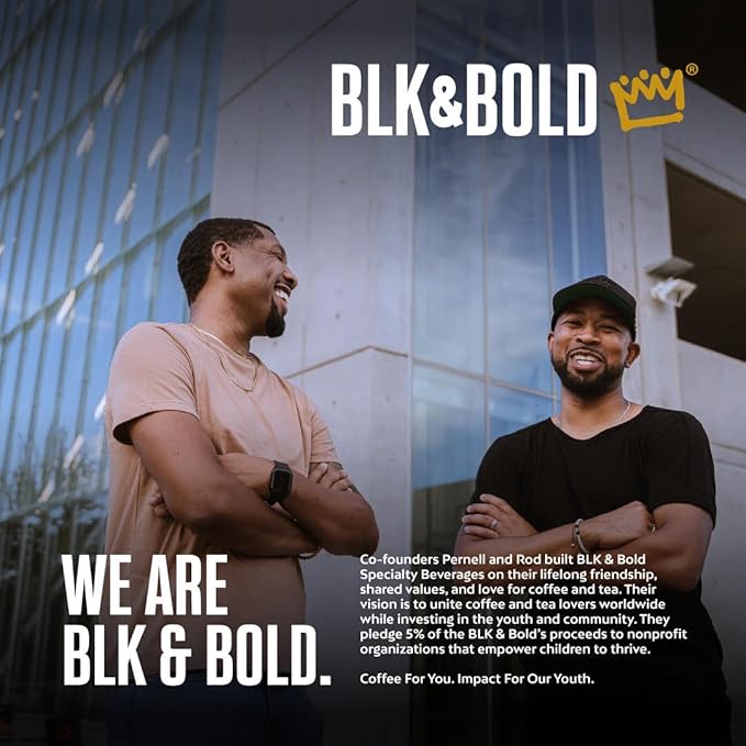 BLK & Bold Coffee-ish DECAF Whole Bean Coffee, Premium Medium Roast, 100% Arabica Beans, 12 oz Bag (2 Pack)