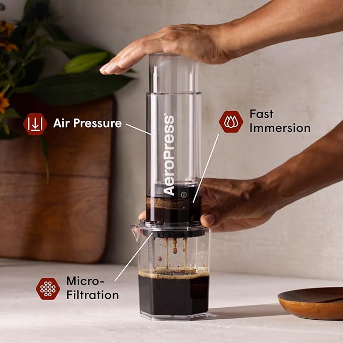 AeroPress XL Coffee Maker White Paper Micro-Filters, Compostable Coffee Filters Made From White, Chlorine-Free Paper, Fits XL Size AeroPress Manual Coffee Makers, 200 Count