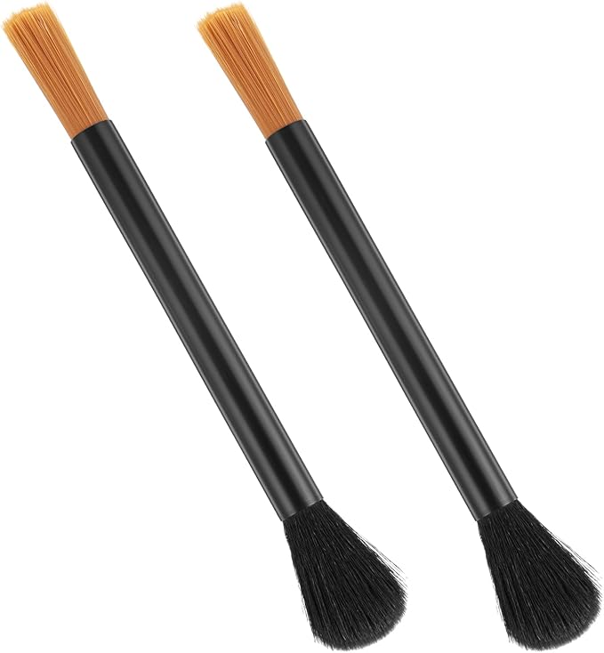 2Pcs Coffee Grinder Cleaner Brush - Dual Head Coffee Machine Grinder Cleaning & Dusting Brush, Barista Tools for Espresso Home Kitchen Use