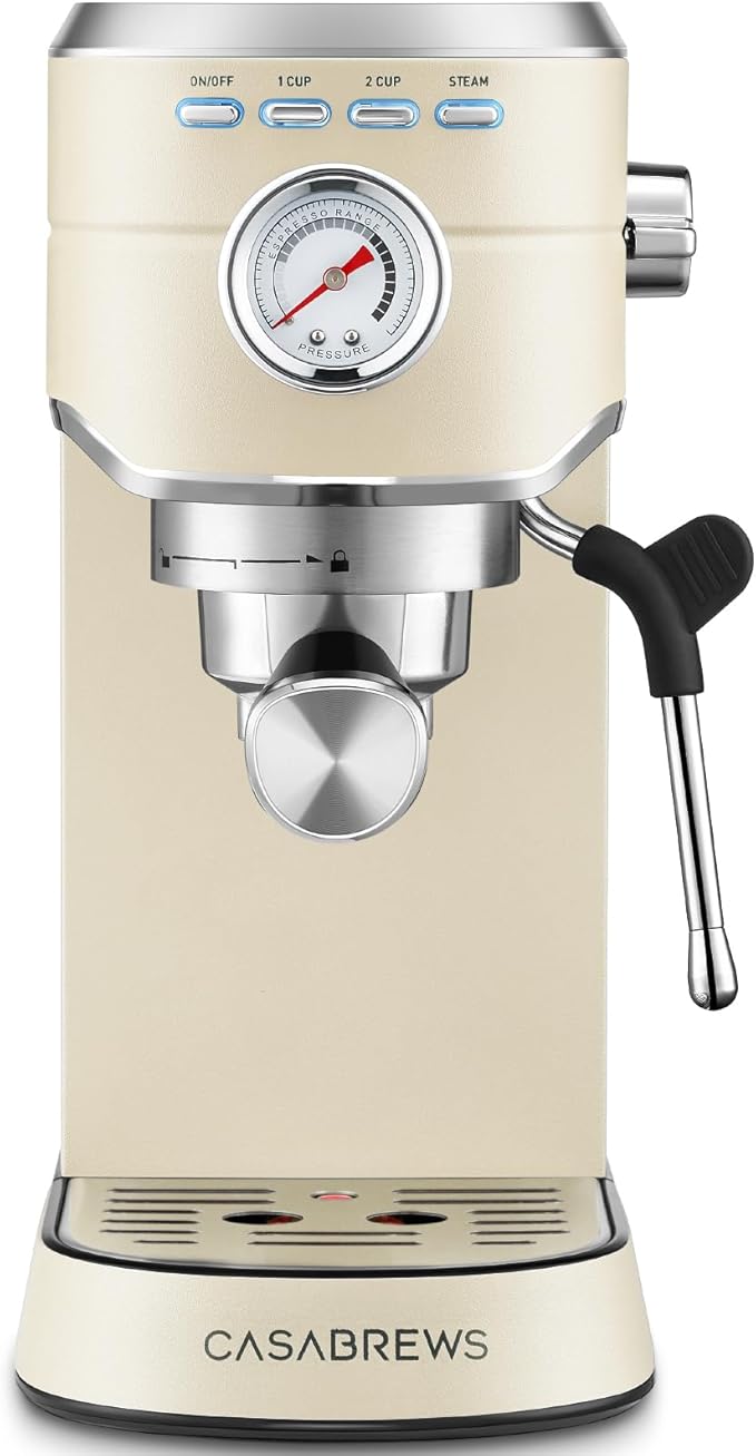 CASABREWS CM5418 Espresso Machine 20 Bar, Espresso Maker with Milk Frother Steam Wand, Stainless Steel Espresso Coffee Machine with 34oz Removable Water Tank, Gift for Mom or Dad, Gift for Him, Creamy