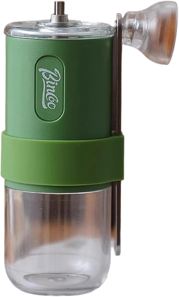 Manual Coffee Grinder, Portable Adjustable Bean Mill Small Hand-Cranked Coffee Grinding Tool for Home Travel (Purple)