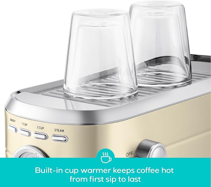 CASABREWS CM5418 Espresso Machine 20 Bar, Espresso Maker with Milk Frother Steam Wand, Stainless Steel Espresso Coffee Machine with 34oz Removable Water Tank, Gift for Mom or Dad, Gift for Him, Creamy
