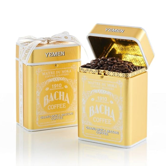 Bacha Coffee | Grand Moka Matari Single Origin, Whole Beans, Medium Dark Roast, 100% Arabica Specialty Coffee, 250g Signature Nomad Collection, Gift Box
