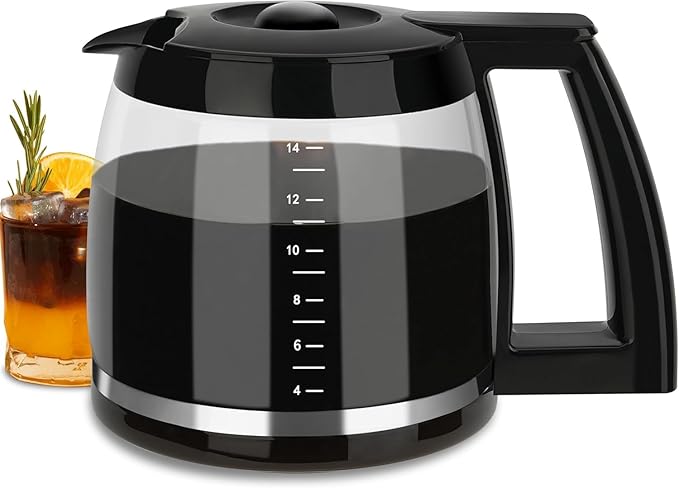 14-Cup Replacement Carafe Compatible with Cuisinart Coffee Maker Models DCC-3200, DCC-3200P1, DCC-2200, DCC-2600, DCC-2800 and CBC-7000PCFR Model# DCC-2200RC-1