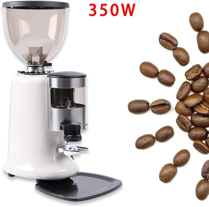 Electric Coffee Bean Grinder, 110V Tapered Burr Coffee Grinder, 1200g Commercial Espresso Grinder 350W Heavy Duty Cast Aluminum Body, Hopper Capacity Espresso Bean Milling Machine